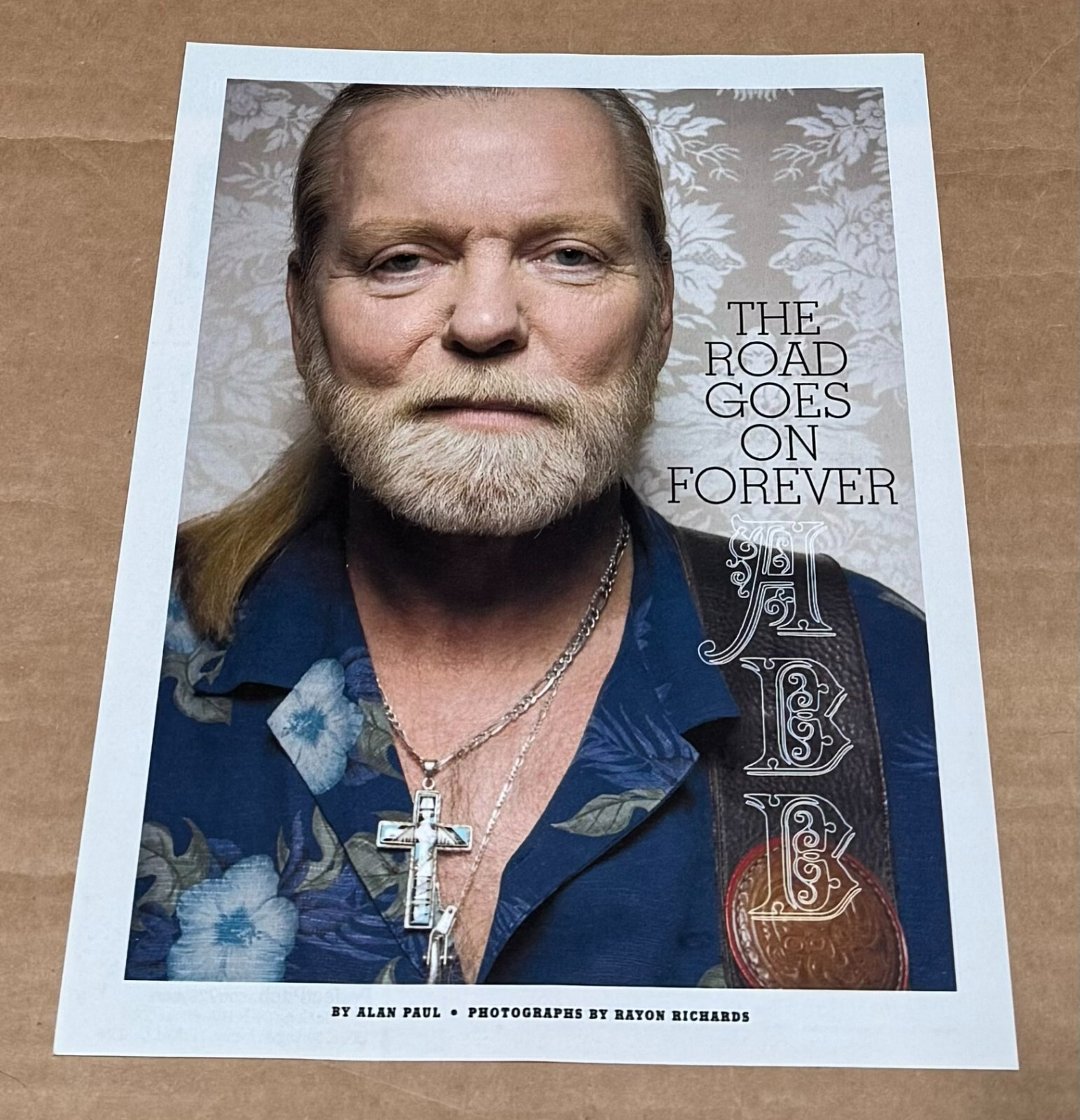 GREGG ALLMAN of ALLMAN BOTHERS - Music Print Ad Photo - 2009