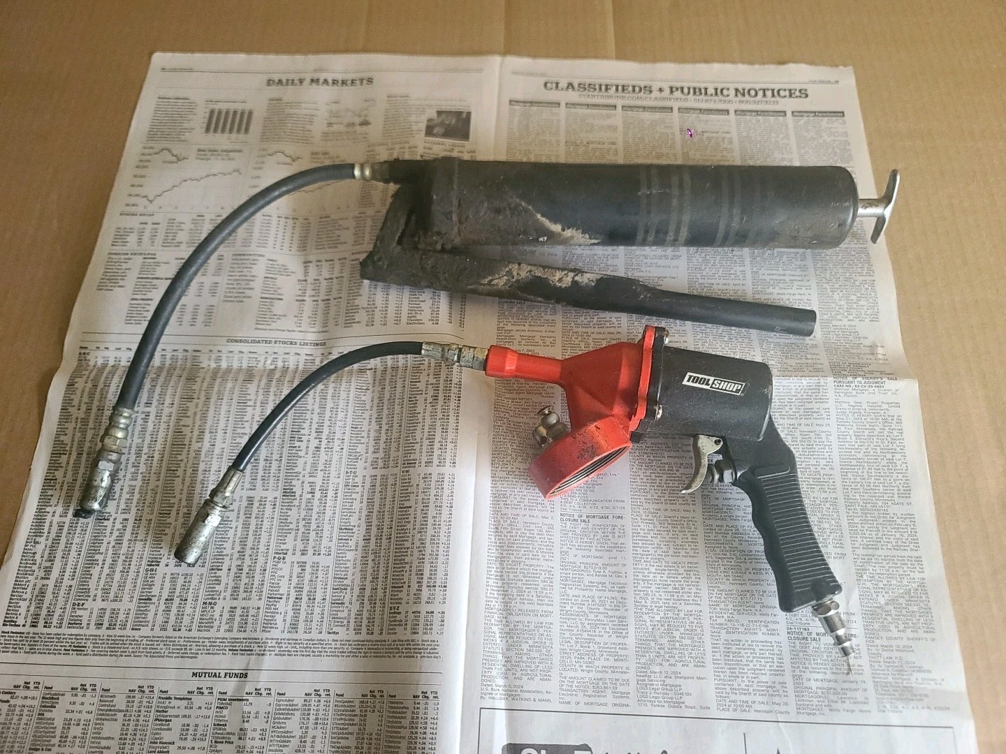 Tool Shop Grease Gun Air Operated Mechanic Industrial Lubrication Bundle X2