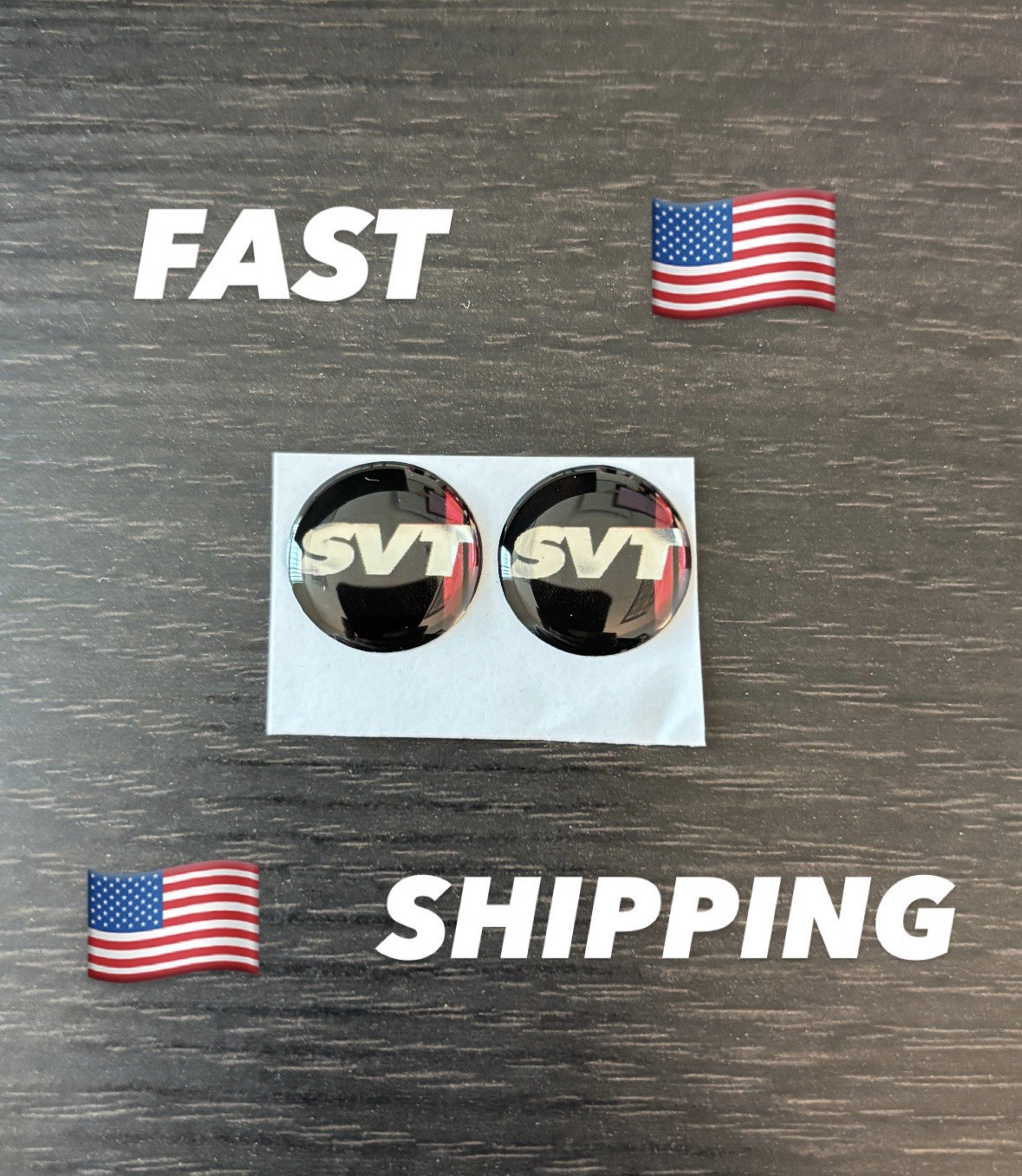 FOR FORD SVT 2 PCS 16mm Key Fob Replacement Emblem Sticker FREE SHIPPING USA