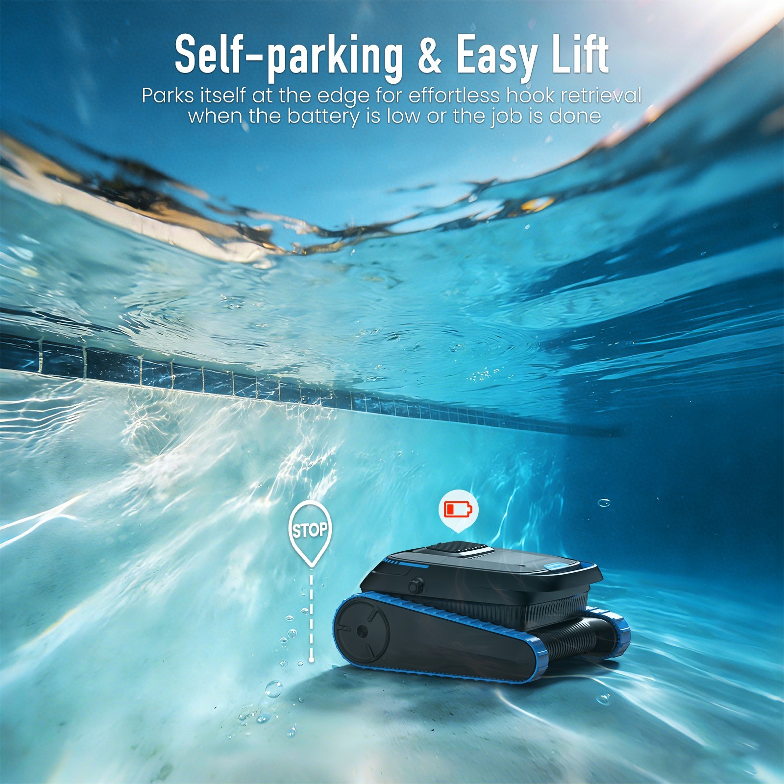 AIRROBO CP40 Automatic Robot Pool Cleaner Robotic Vacuum Inground Pool Smart APP