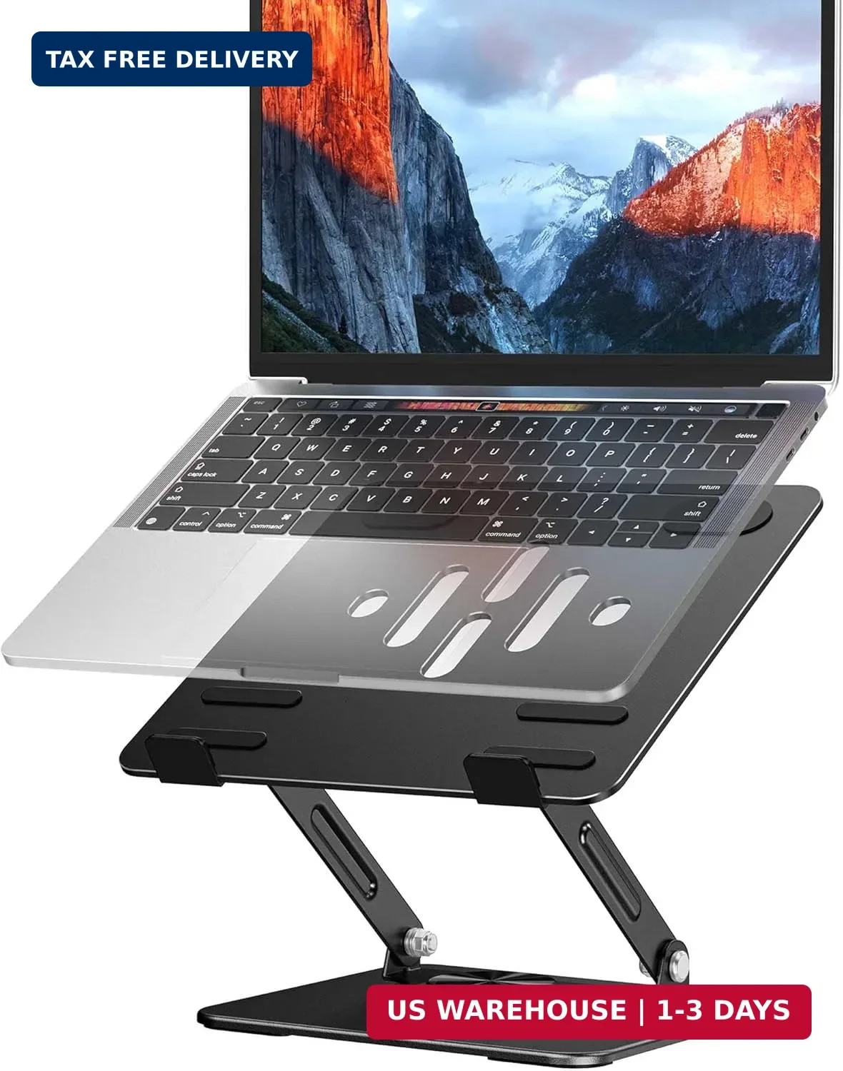 BESIGN Laptop Stand with 360° Rotating Base, Ergonomic Adjustable Notebook Riser