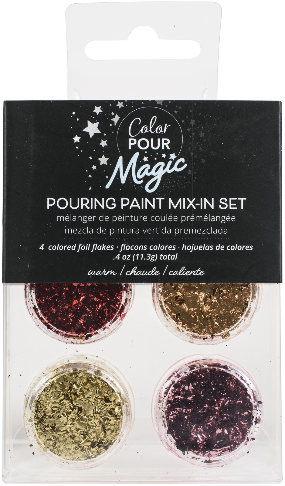 American Crafts Color Pour Magic Foil Flakes 1oz 6/Pkg Warm