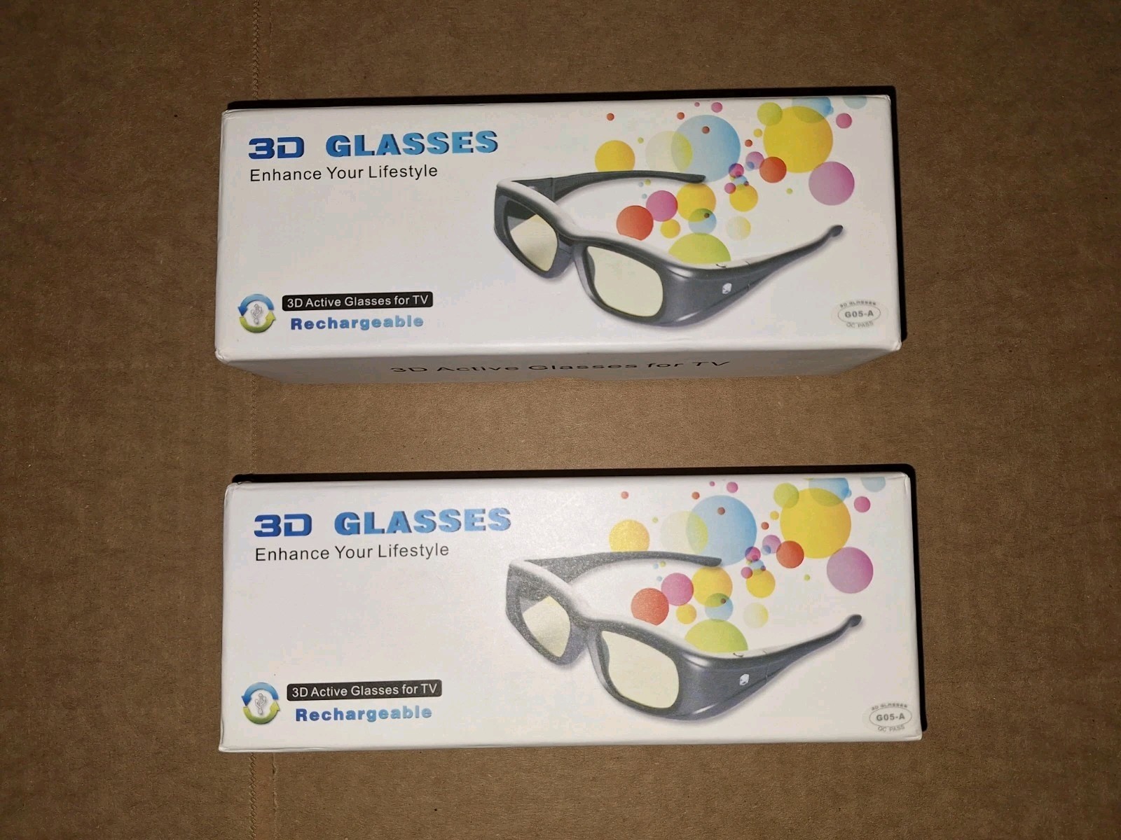 Pair of Rechargeable 3D Active Glasses G05A For PANASONIC TC-P65ST60 TC-P60ST60