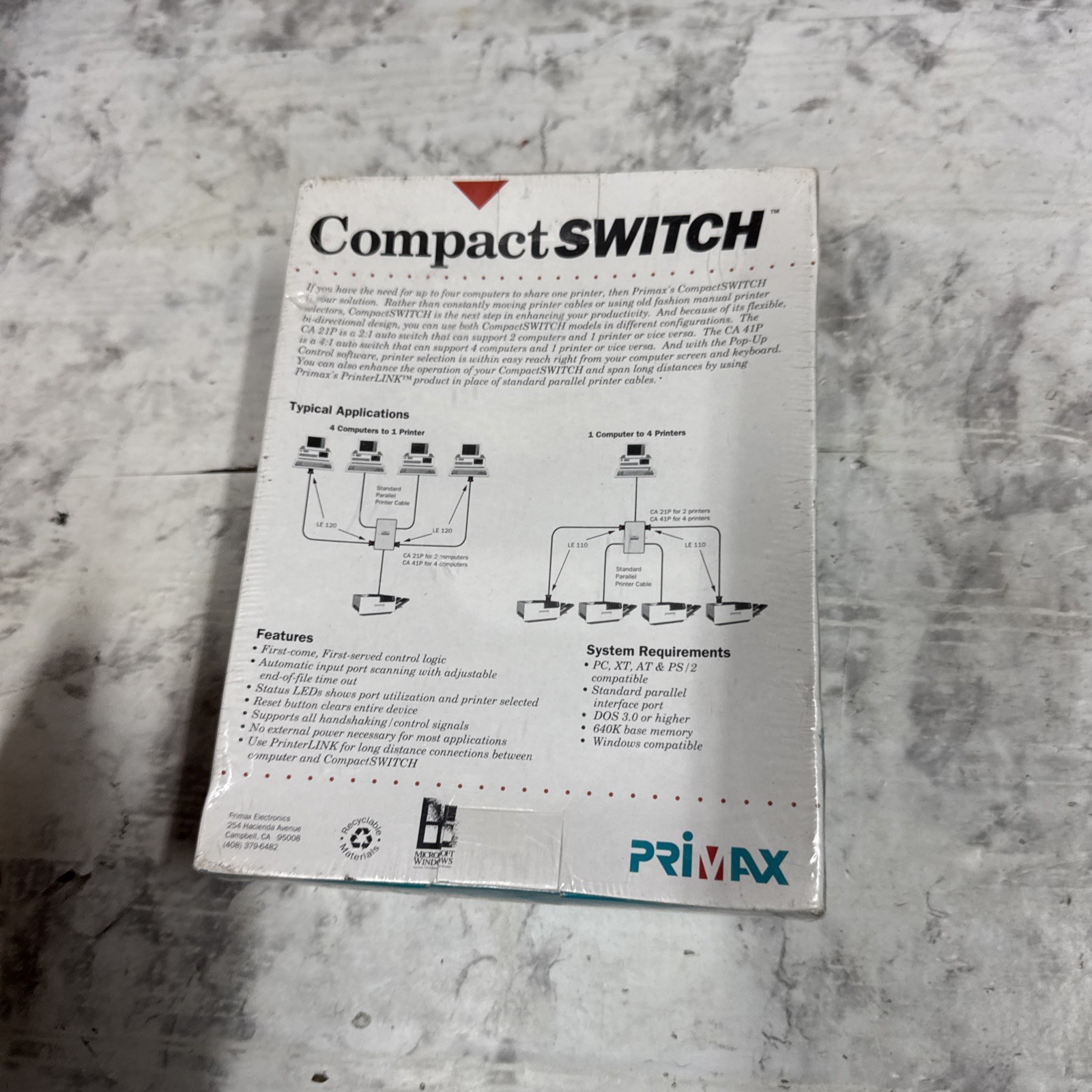Vintage Primax Compact Switch Bi Directional Automatic Parallel Auto Switch