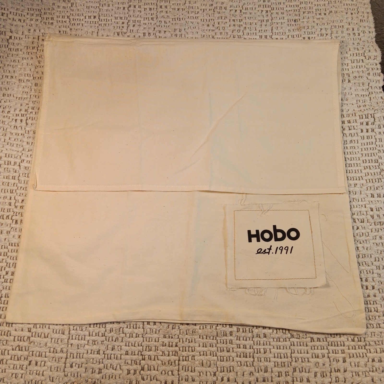 HOBO cotton dust bag for purse with fold over flap