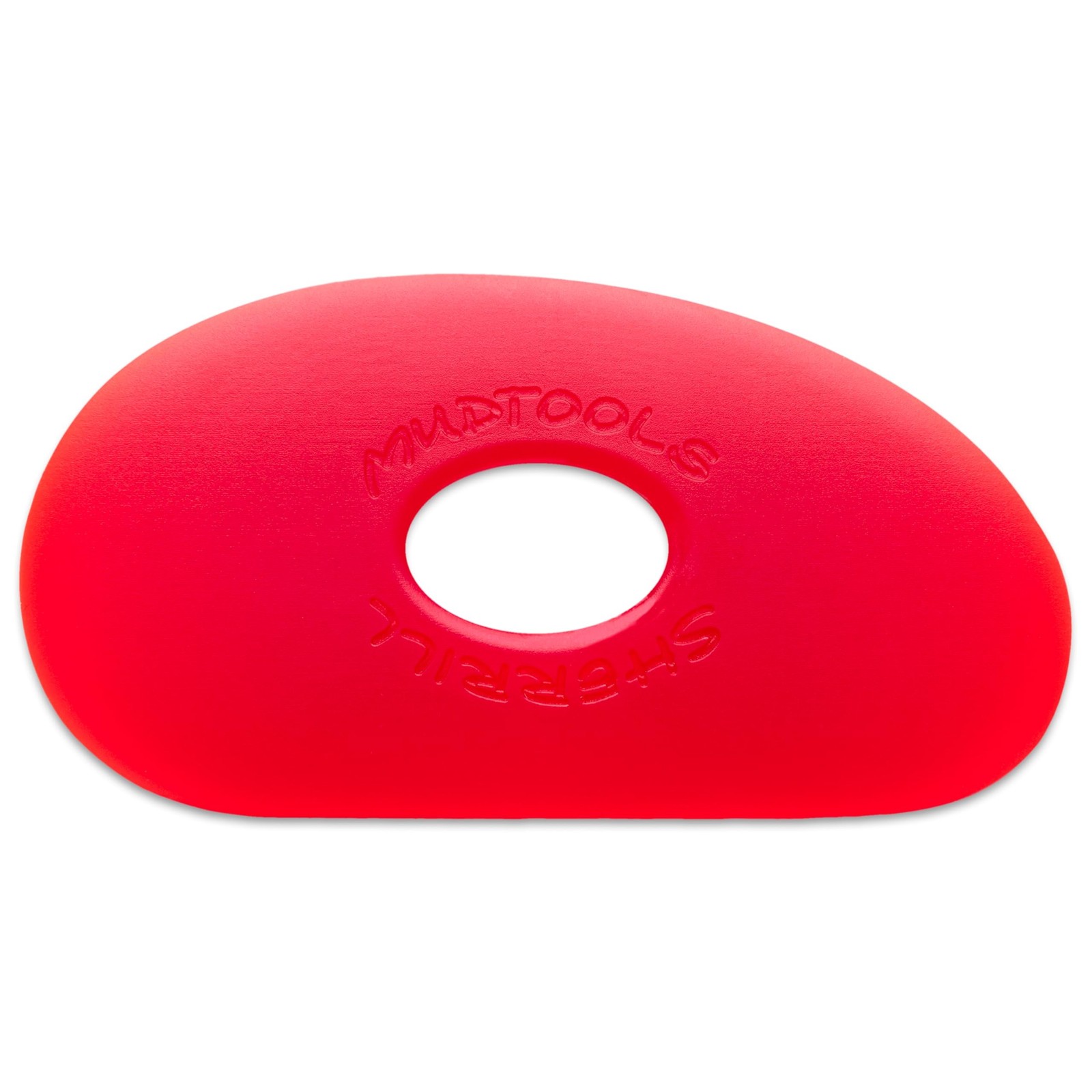 Mudtools Pottery Ribs – Shape 0 Polymer Rib (Red Very Soft), Small Kidney-