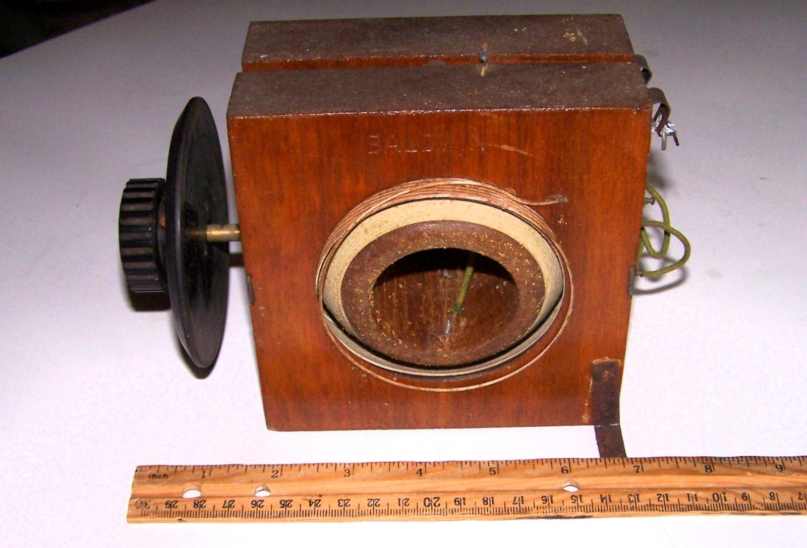 1920's Baldwin Tuning Coil Assembly With 0-100 Dial AndTerminal Thumb Screws