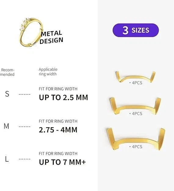 Ring Guard Set for Loose Rings 12 Pack Invisible Size Adjuster for Any Ring...