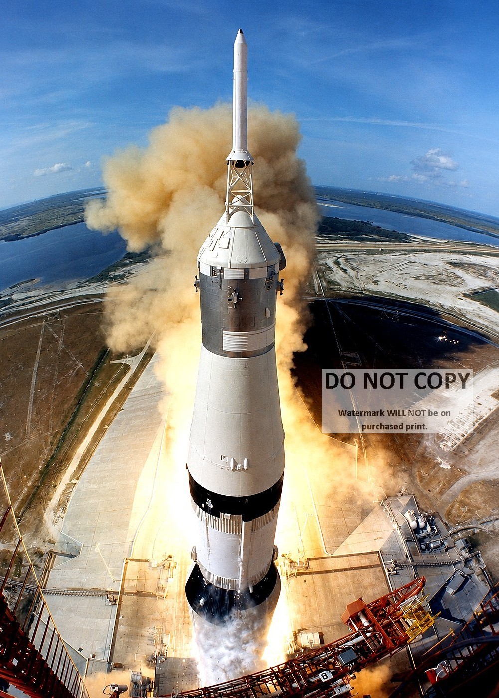 5X7 NASA PHOTO - LIFT-OFF OF APOLLO 11 ARMSTRONG COLLINS ALDRIN (BB-002)