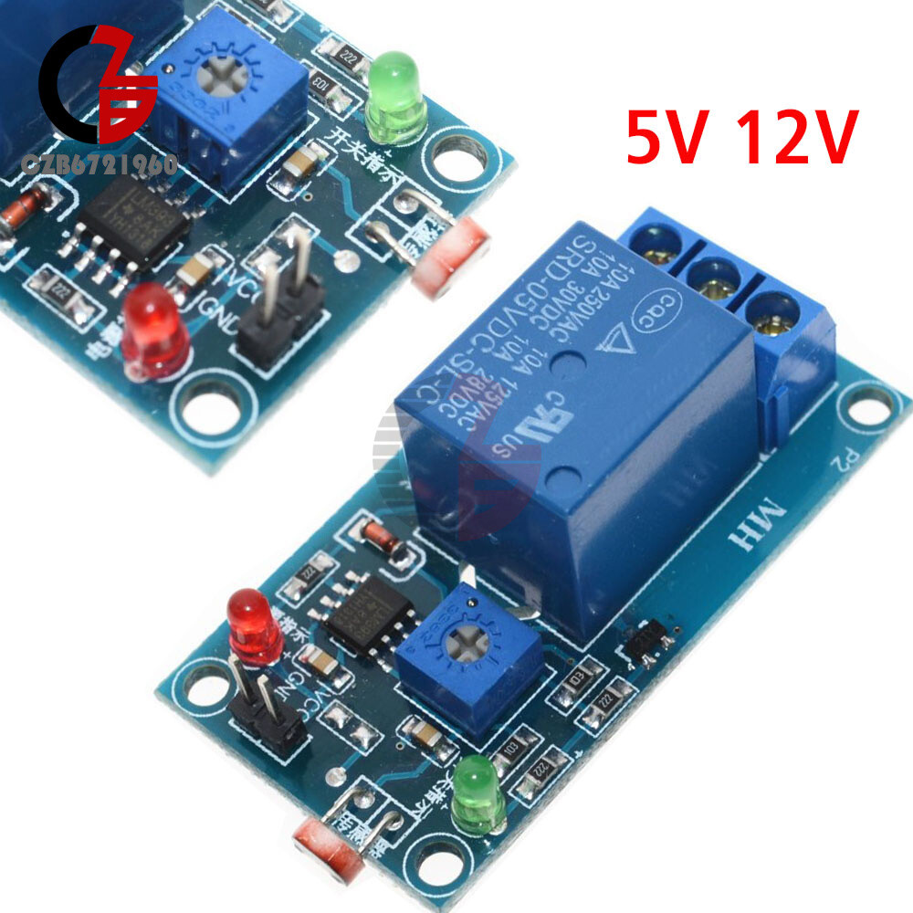 5/12V Relay Sensor Light Control Switch Module Detection Photoresistor Detector