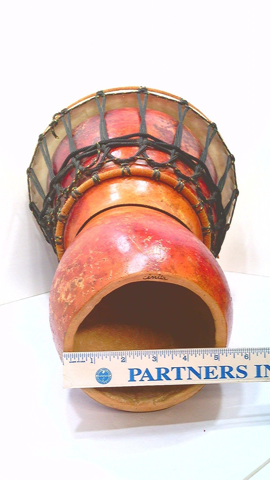 ✅ ✅ African~Gourd Drum~w/ Ropes~15 1/2"