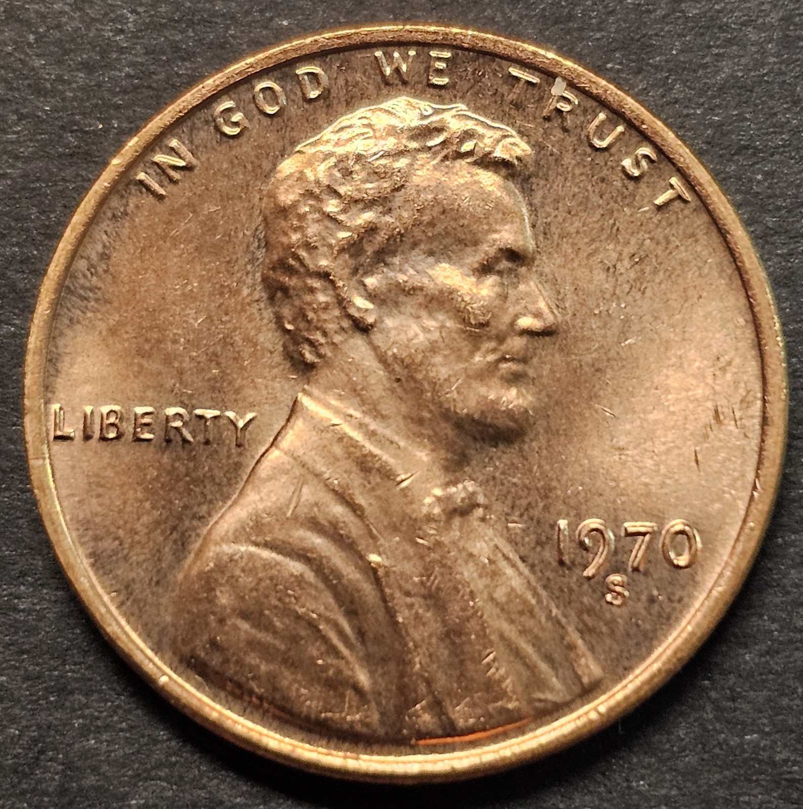 1970 S Lincoln Memorial Cent Uncirculated Penny 1c Coin