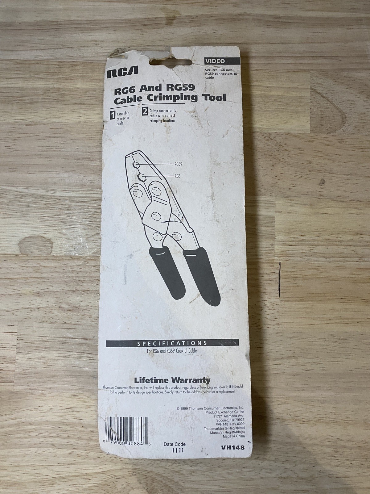 RCA Coax Cable Crimping Tool Model VH148 NWT