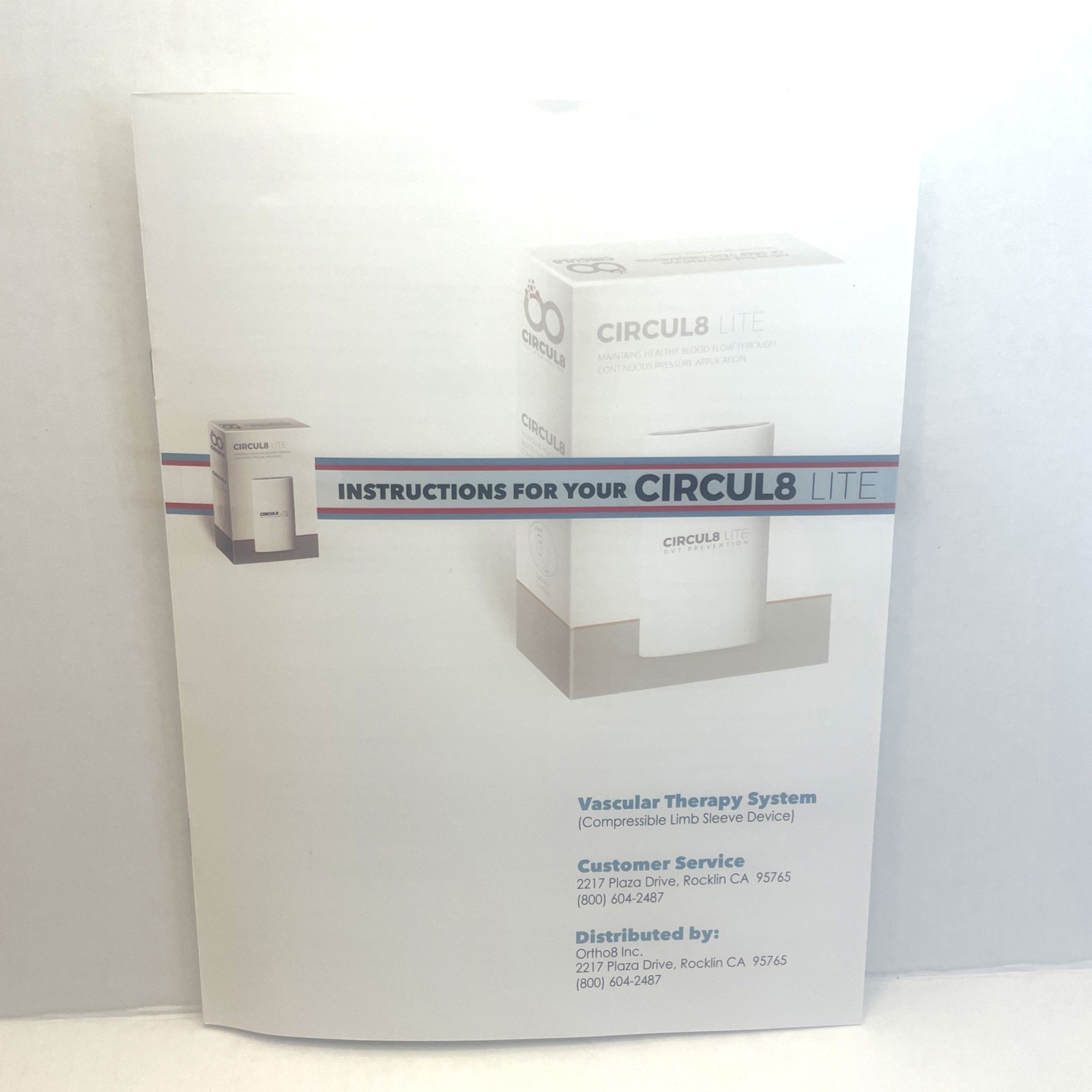 Circul8 Lite DVT Prevention Vascular Therapy System Portable Rechargeable Tested