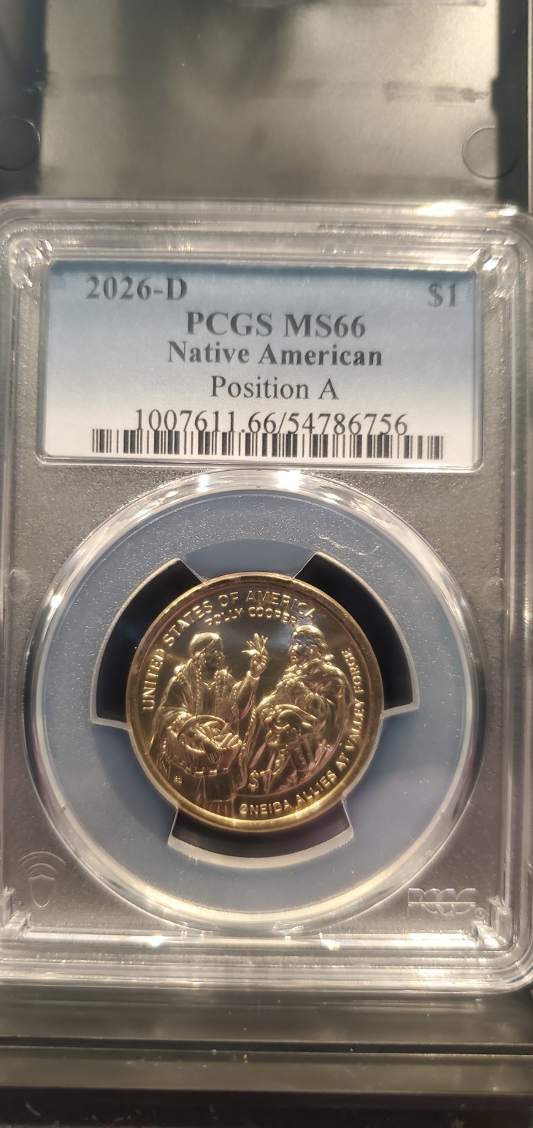 Beauty! 2026-D PCGS MS66 Native American Position A
