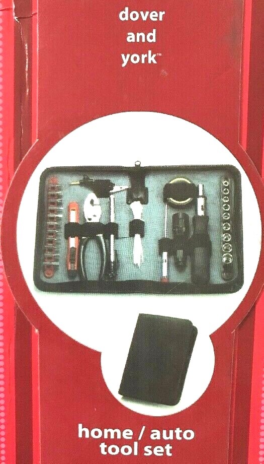 New Dover & York Home/Auto Tool Set OR Tool Kit W/Worklight - Choice