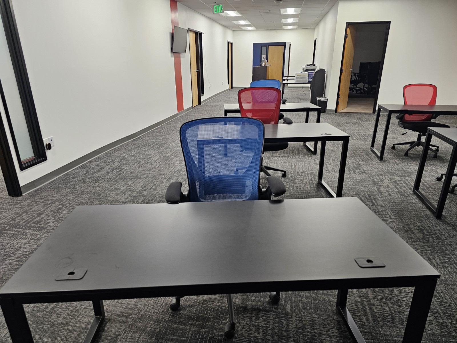 Office chairs! (Red and Blue)