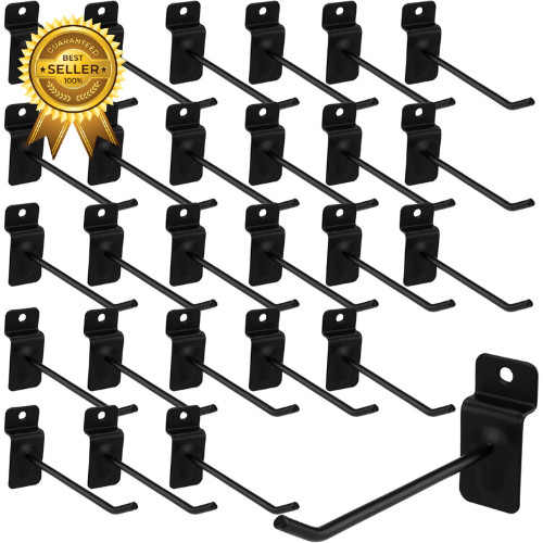 100 PCS 4 Inch Slatwall Hooks, Slat Wall Gridwall Panel Wall Hooks Slot Board