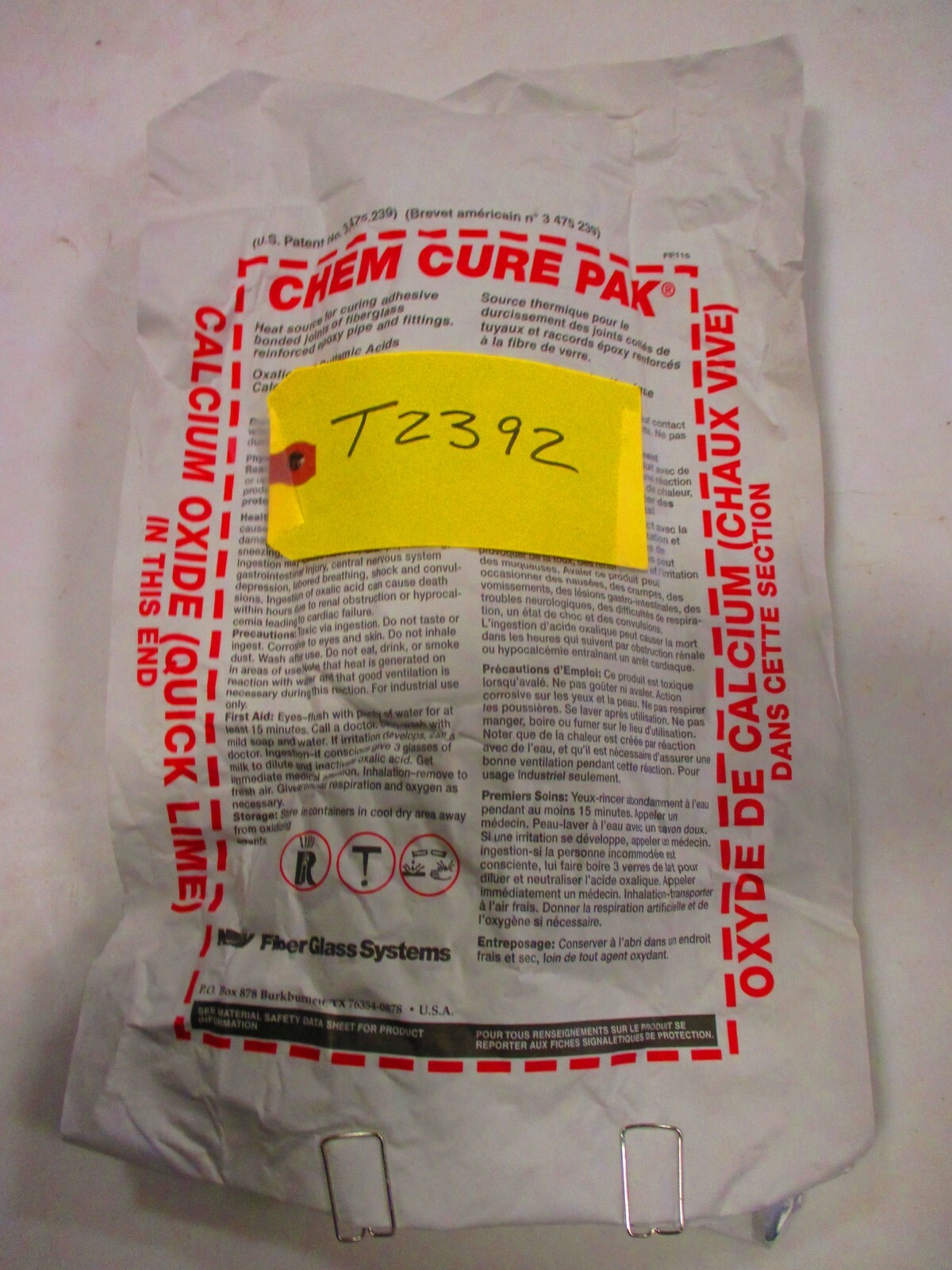 BONDSTRAND Chem Cure Pak Curing Bonded Joints in Fiberglass Epoxy Pipe  LOT of 5