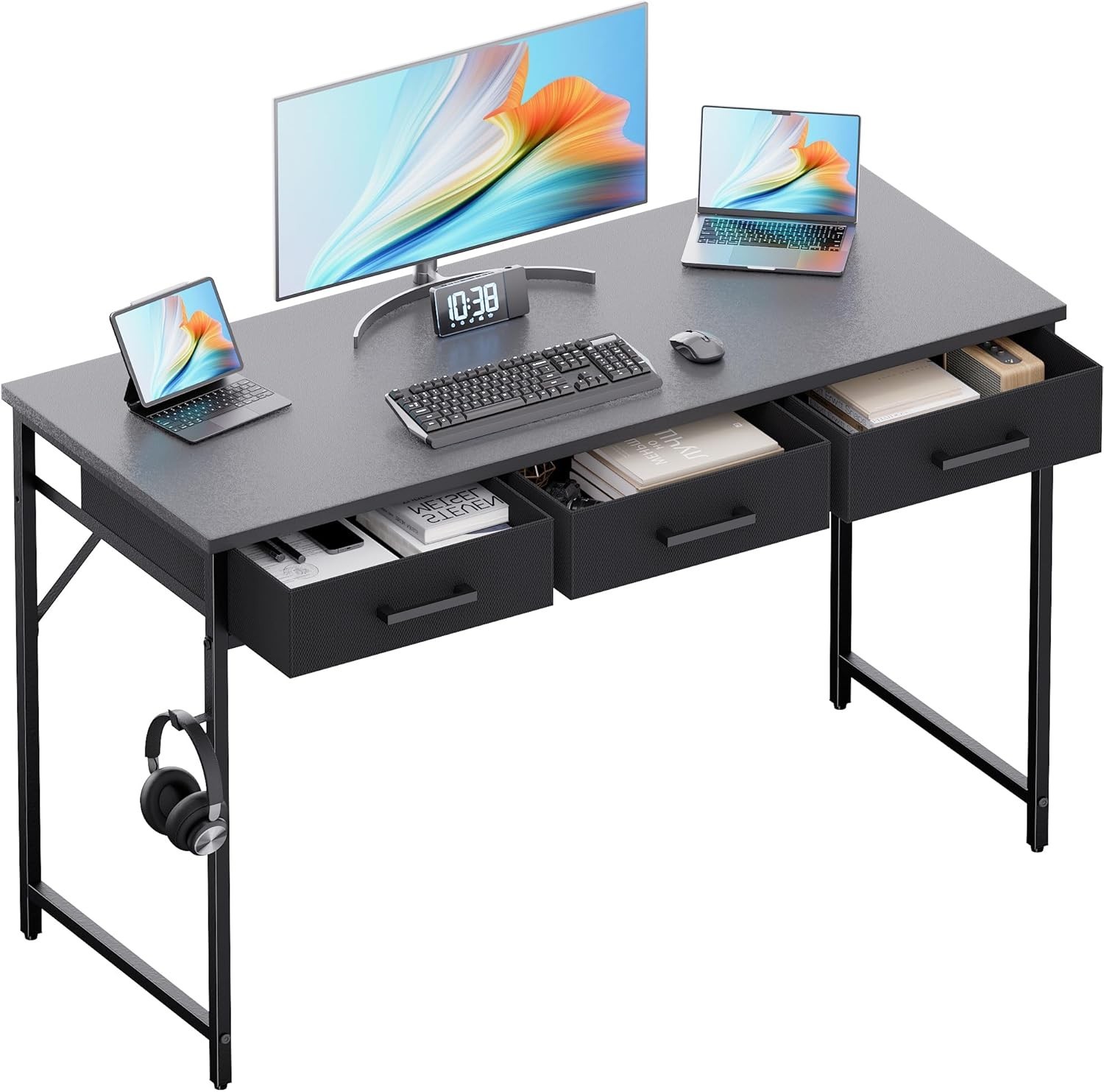 32Inch Small Computer Desk W/ 2 Drawers Bedroom Study Writing Home Office Table