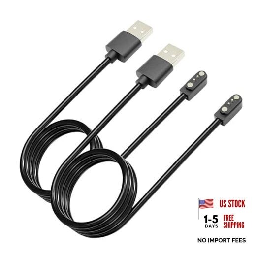 Charger Compatible with VeryFitPro, Fitpolo, Tozo, and YAMAY 2 black