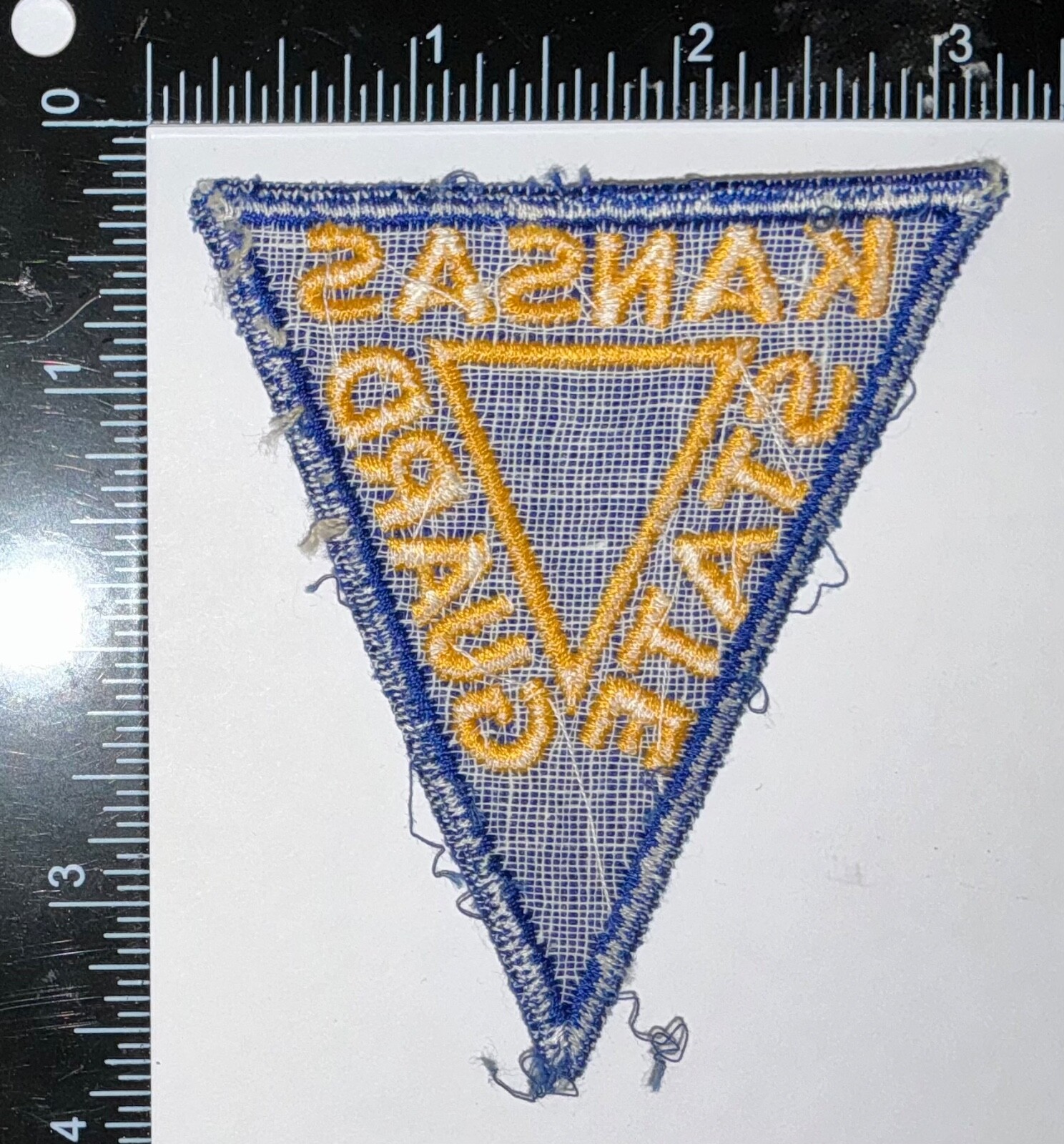 WWII Era Kansas KS State Guard Twill WORN Patch