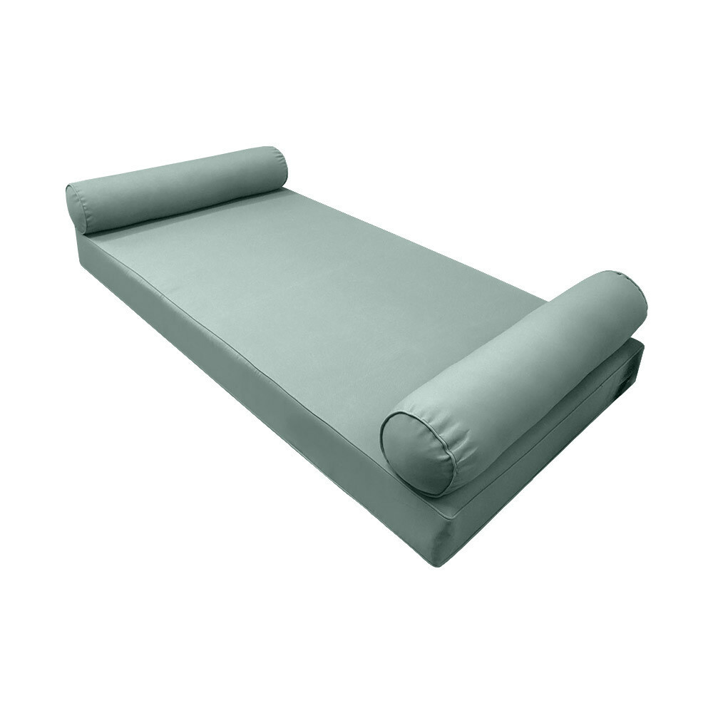 |SLIPCOVER ONLY|S5 Daybed Mattress Bolster Pillow Covers Pipe Trim Twin AD002