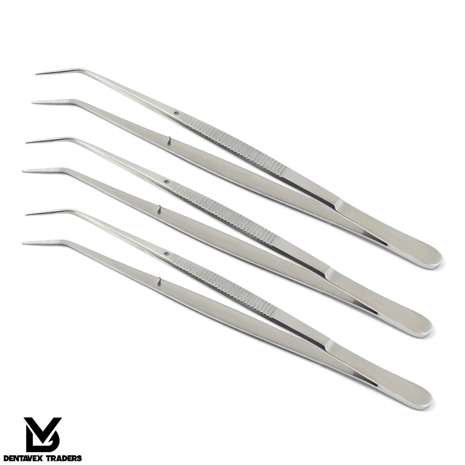 "X3 Dental London College Tweezers 16cm Serrated Tip Surgical Cotton Dressing Fo