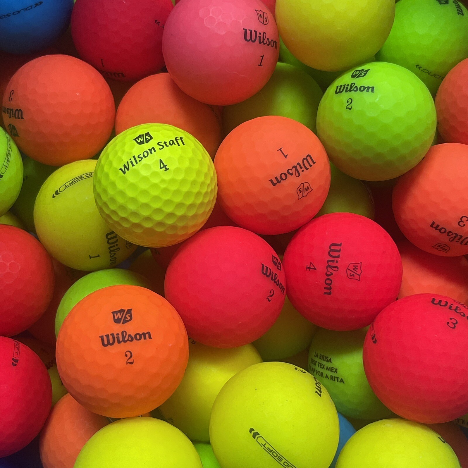 36 Wilson Matte Color Mix Used Golf Balls - 4A Grade AAAA