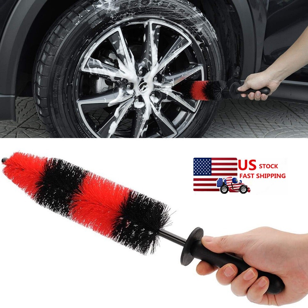 18’’ Long Wheel Brush for Car Wheel Rim Detailing Brush Car Barrel Tire Brush US