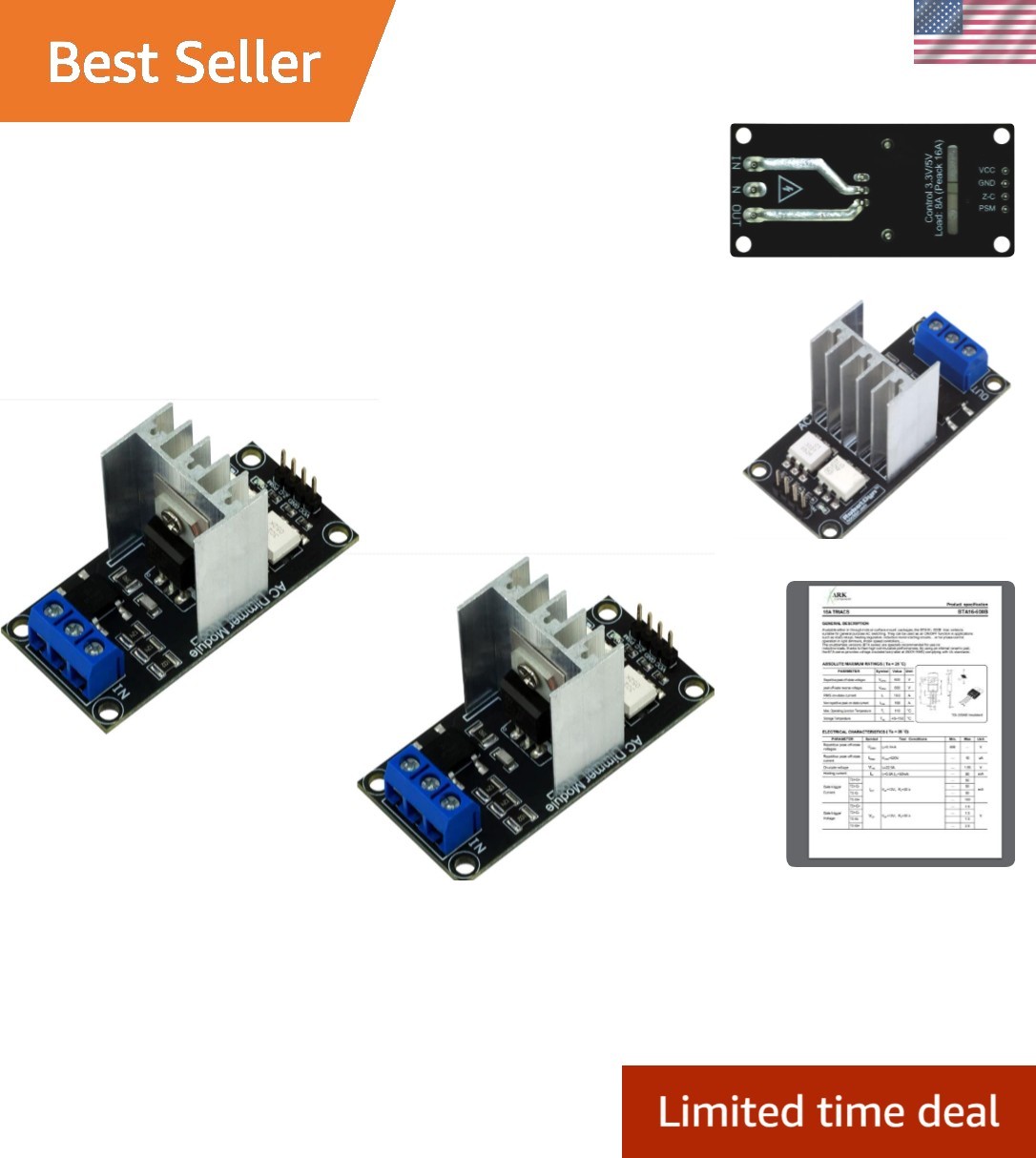 Versatile PWM AC Dimmer Controller for Motors & Lamps - Arduino/Raspberry Pi
