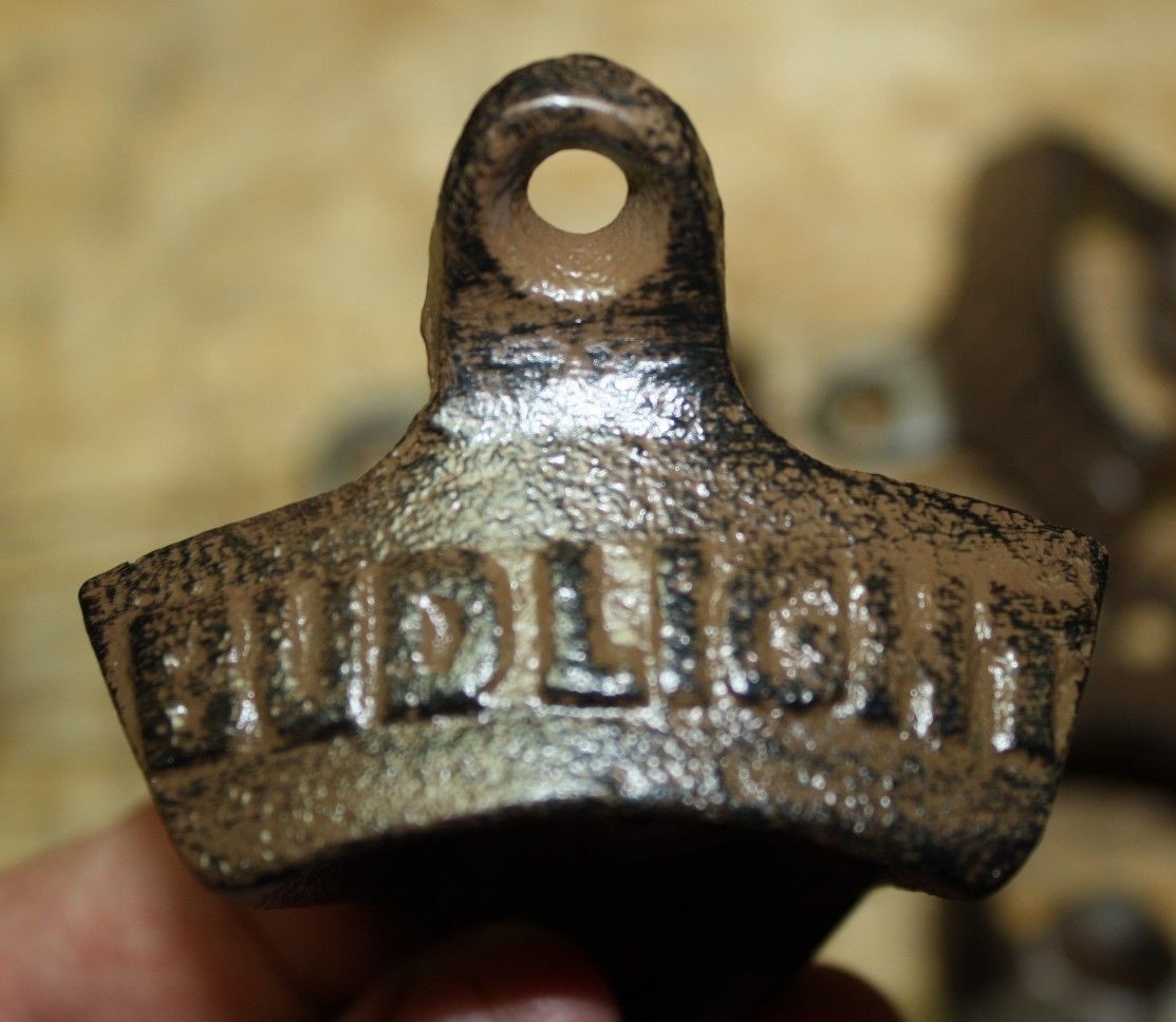 Cast Iron BUD LIGHT Wall Mounted Bottle Opener Nostalgic Beer