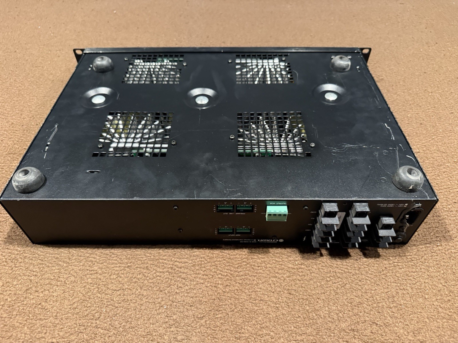 Crown 280A 2x80 Watt Power Amplifier for Two-Zone Systems, 4-ohm, 70V & 100V