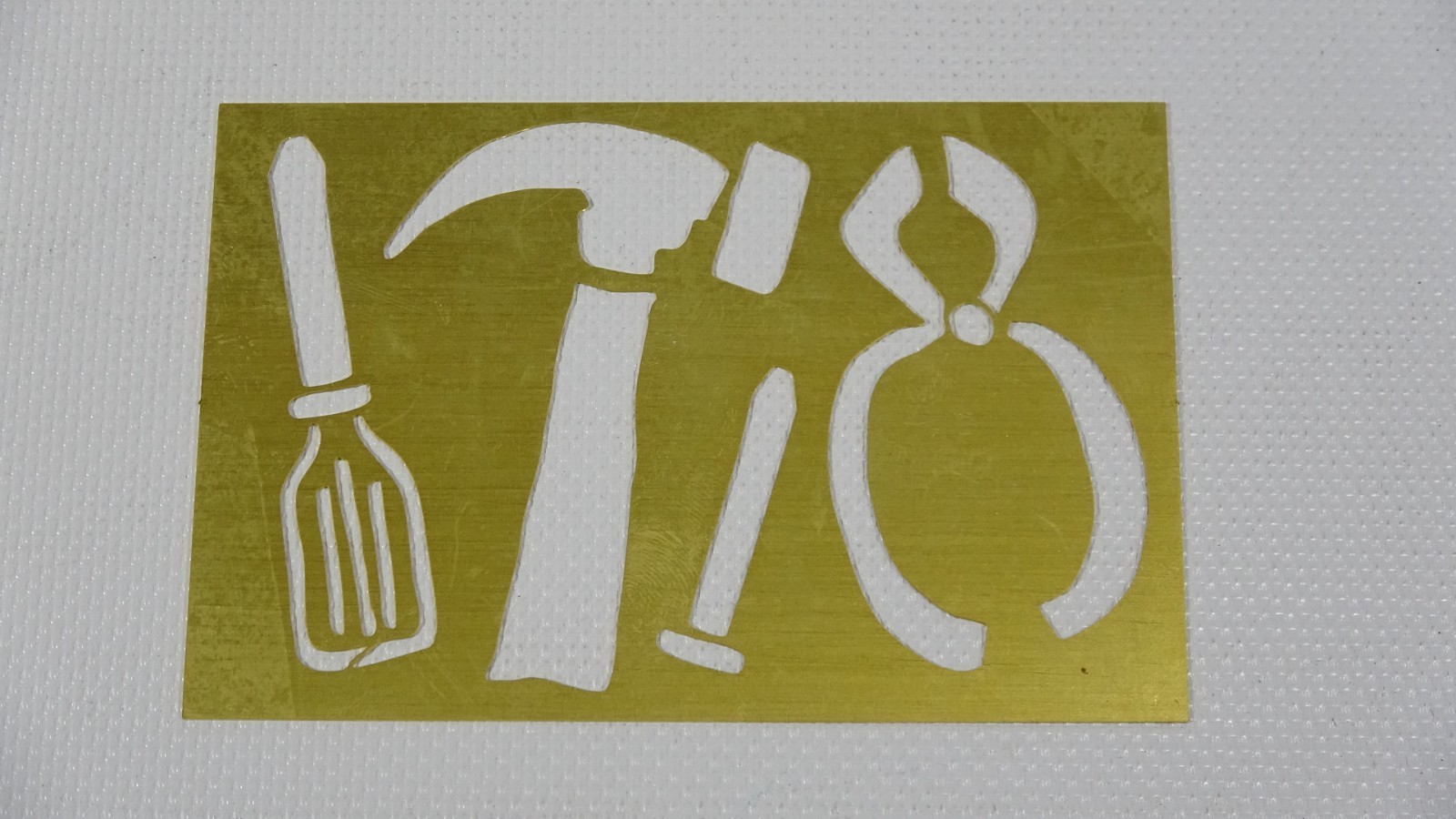 Tools Hammer - Nail - Plyers - Stencil Template Lasting Impression L9123 - 2003