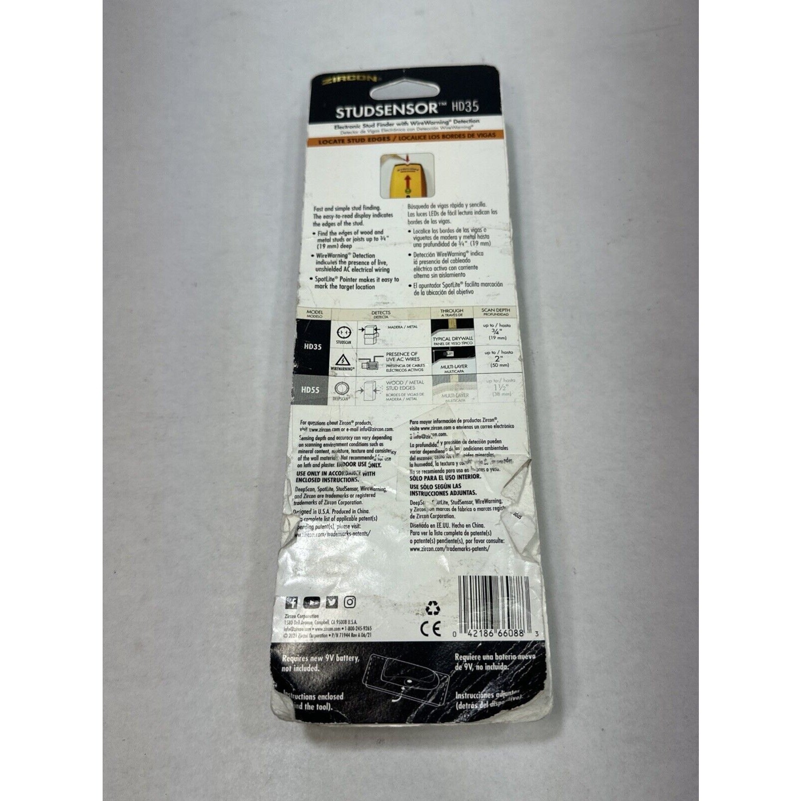 Zircon StudSensor Stud Finder HD35