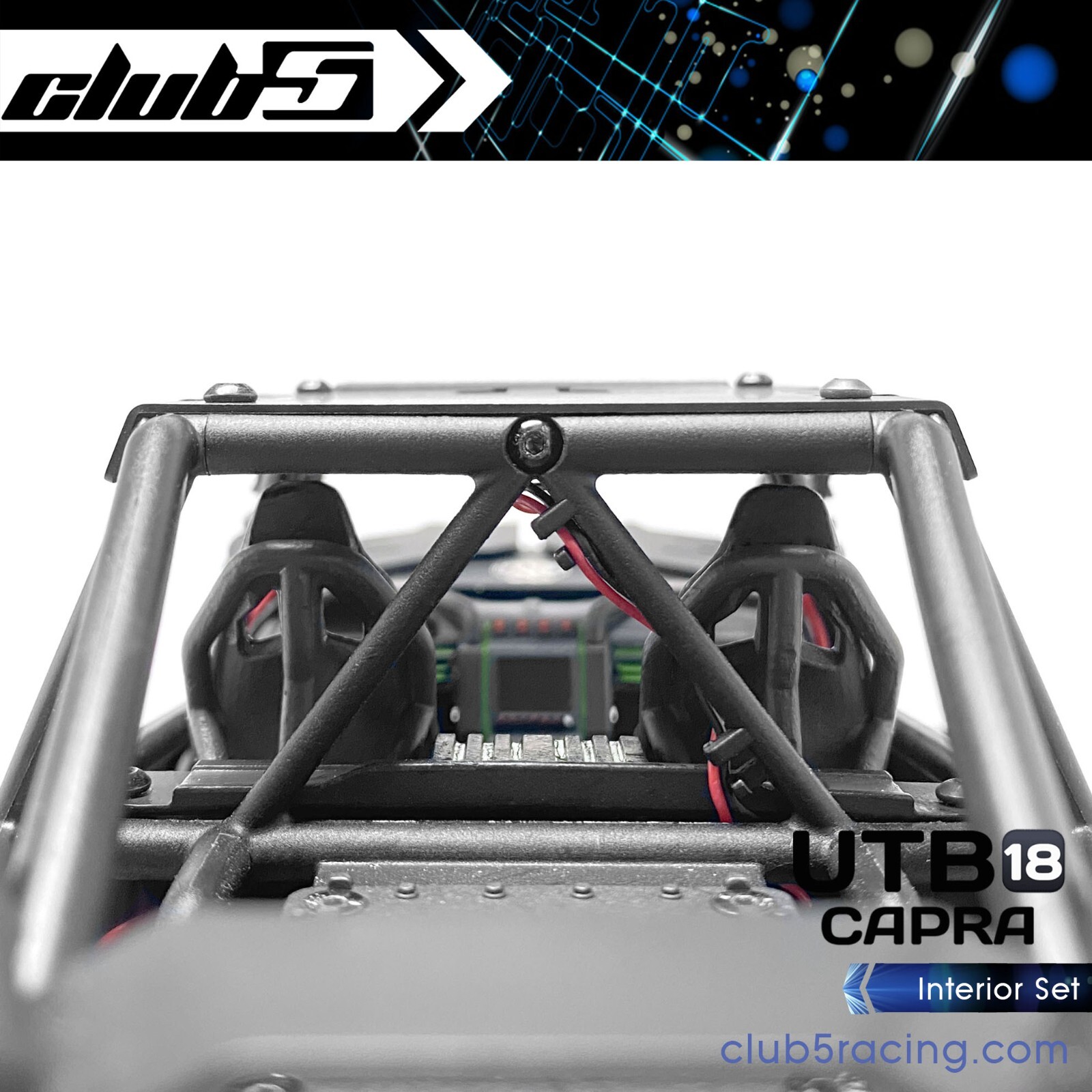 Interior Set for Axial 1/18 Capra ( Unpainted White )