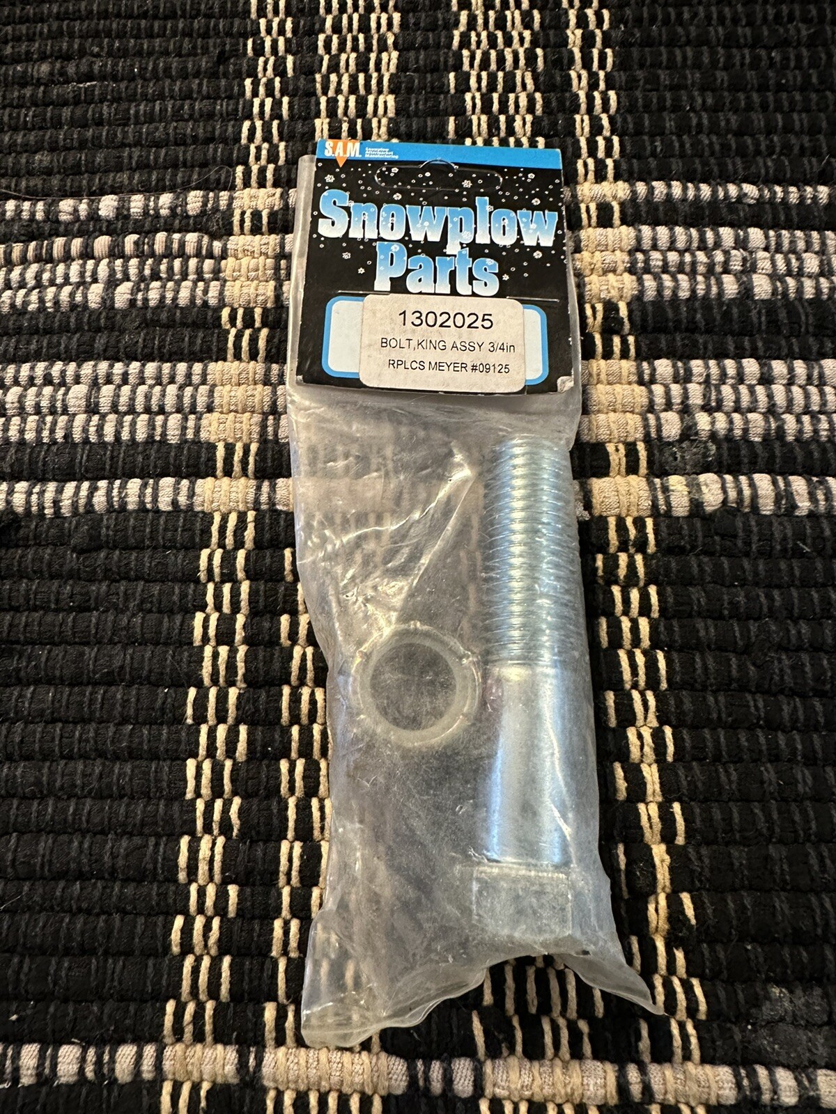 Sam Snow Plow Parts 1302025 King Bolt Assembly 3/4” Same As Meyer 09125