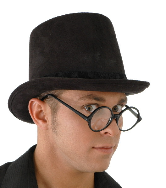 SteamPunk Cosplay College Professor Style Black / Clear EyeGlasses, NEW UNUSED