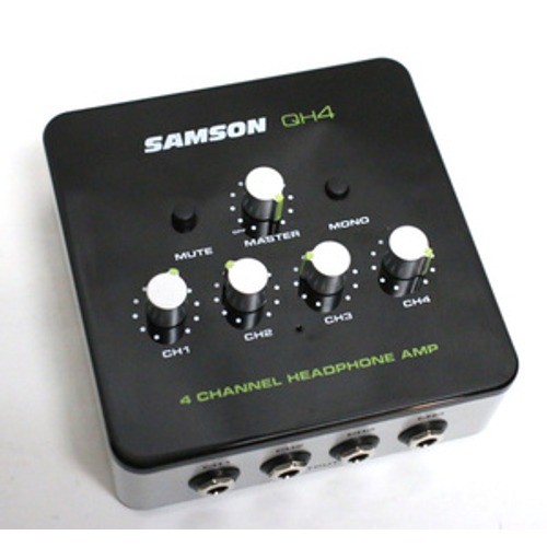Samson QH4 4-Channel Stereo Headphone Amplifier Audio Splitter- NO POWER COURT