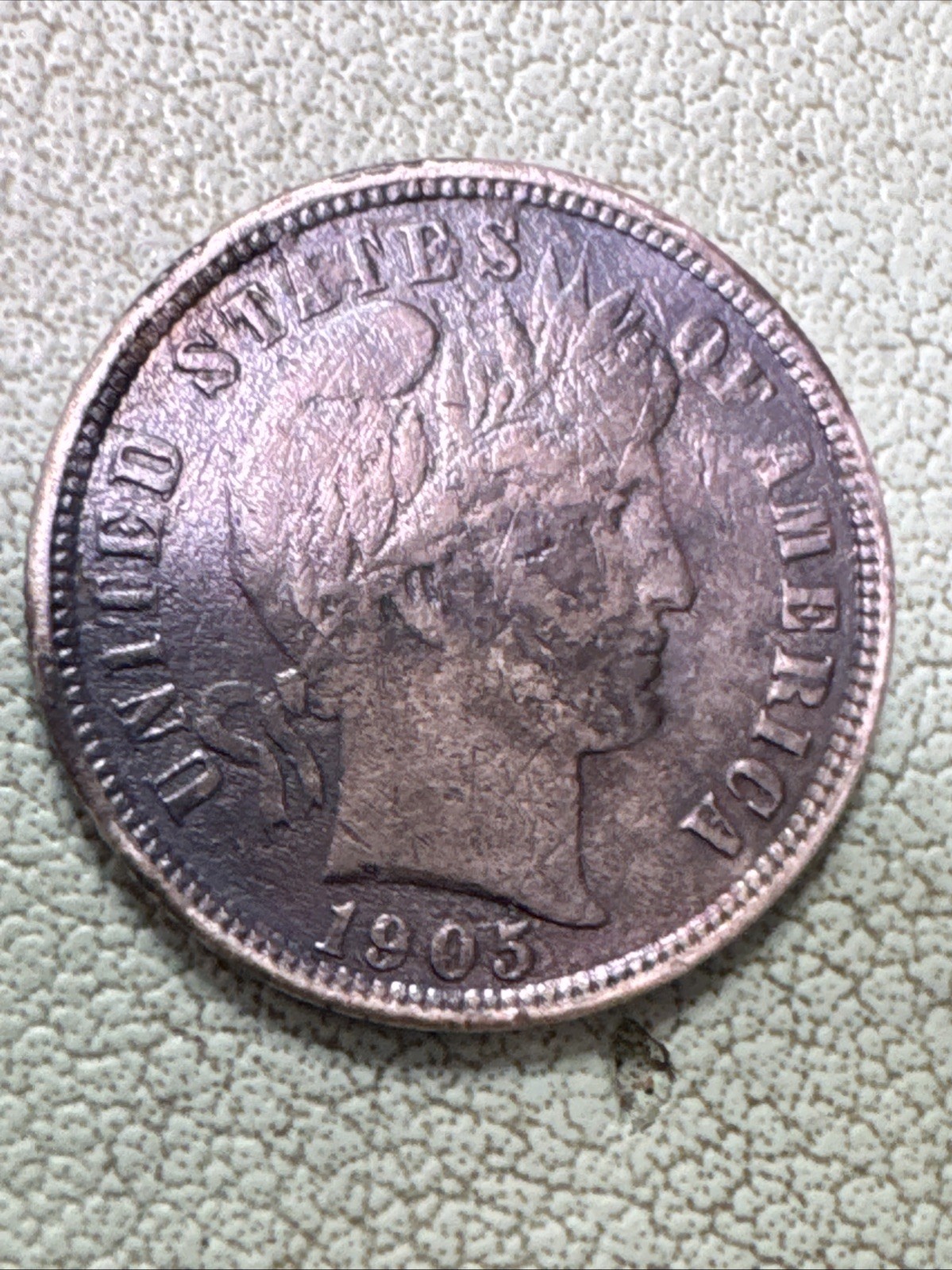 1905 S Barber Dime 10c Nice Original Toned