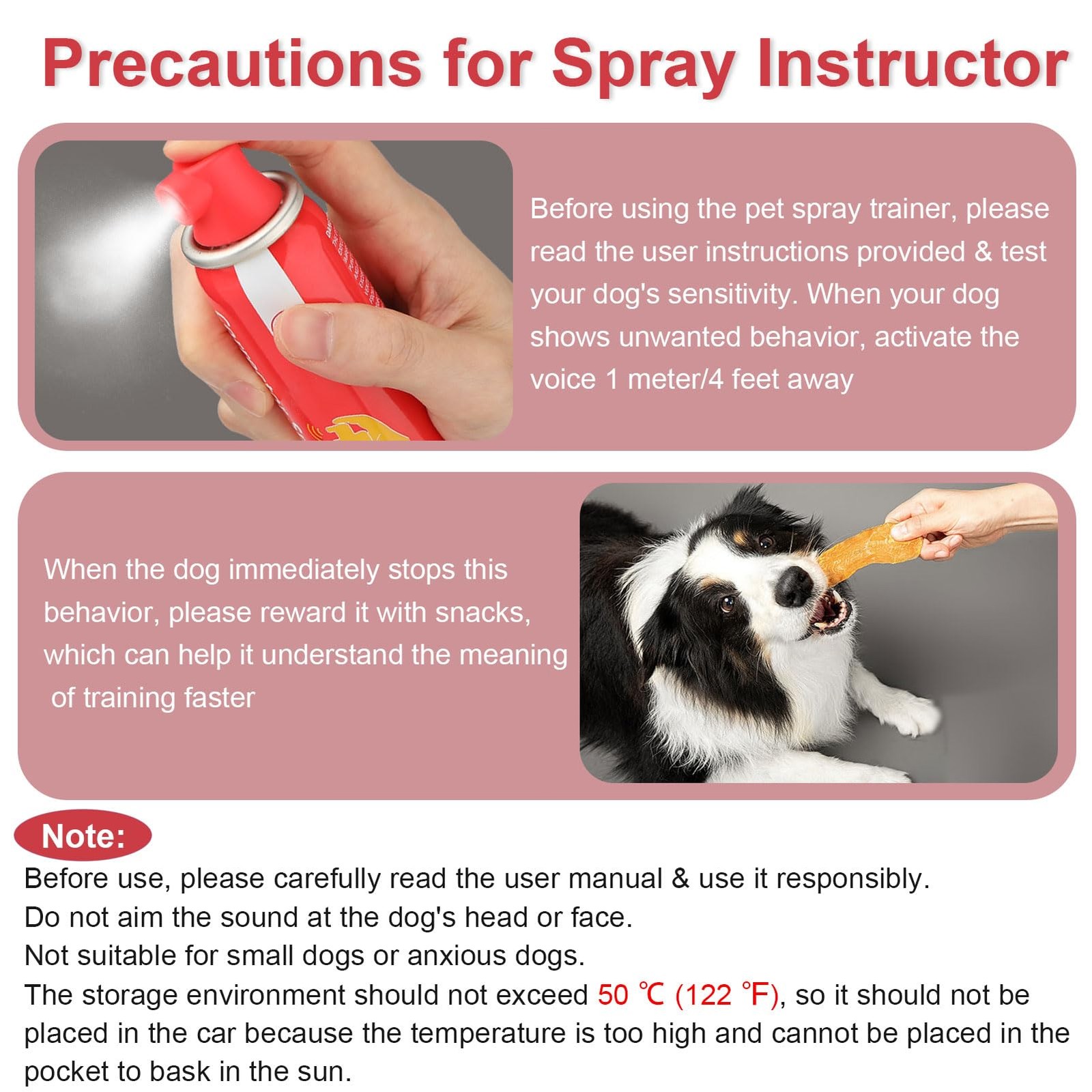 OCKCE Corrector Spray Dog Trainer, 80ml 1 Pack 1PACK, Red-1