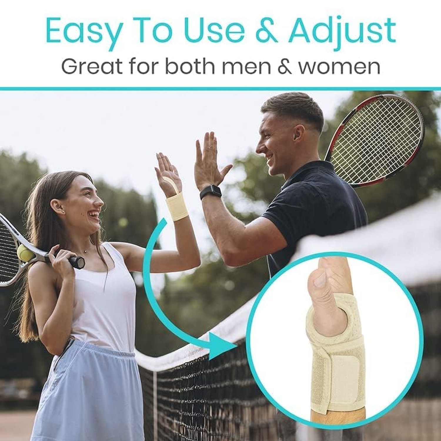 Vive Wrist Wrap Braces (2 Pack) - Tendonitis Support for Carpal Tunnel Arthri...