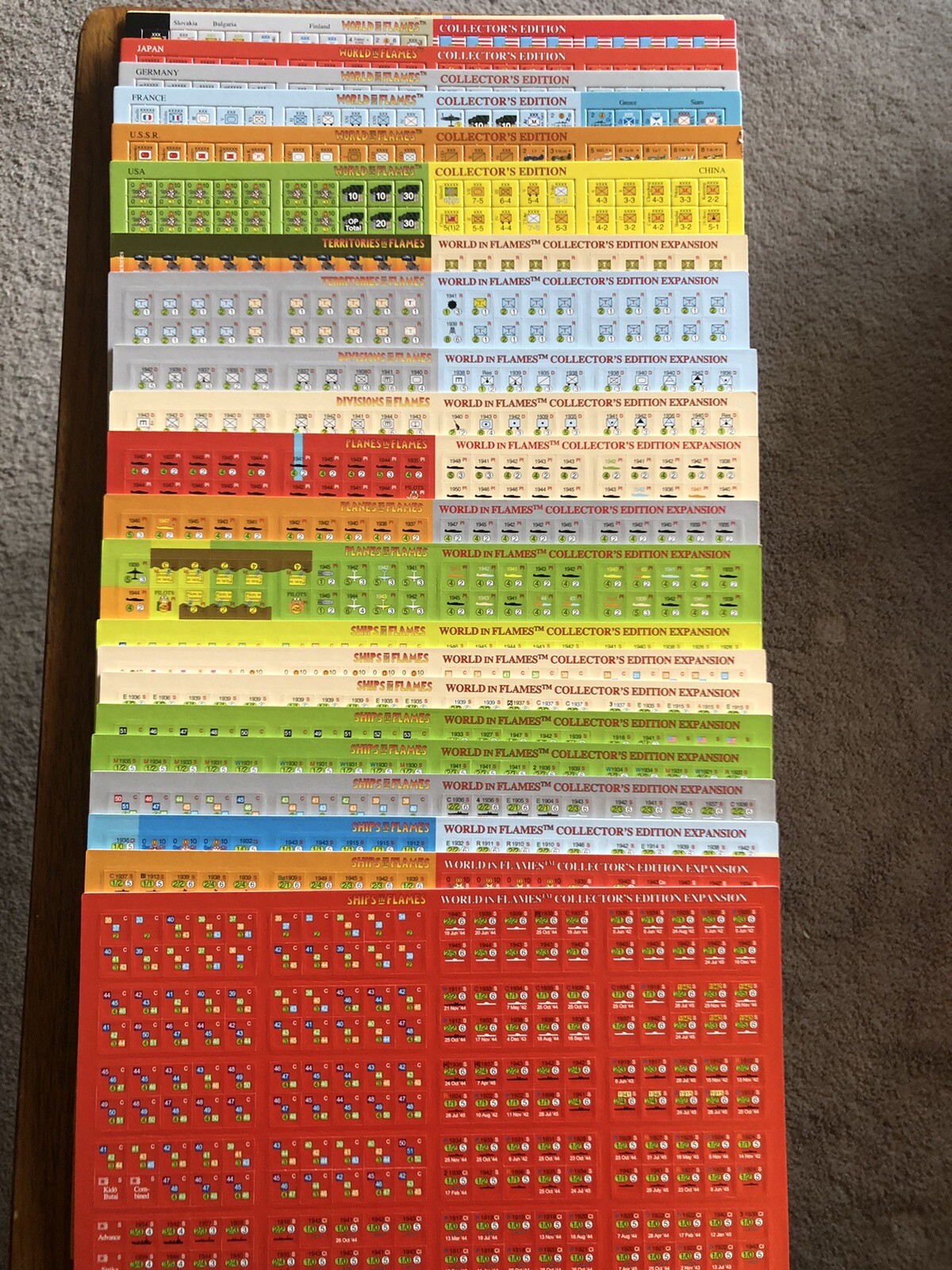 World In Flames Counter Sheets (your choice of 1 sheet)