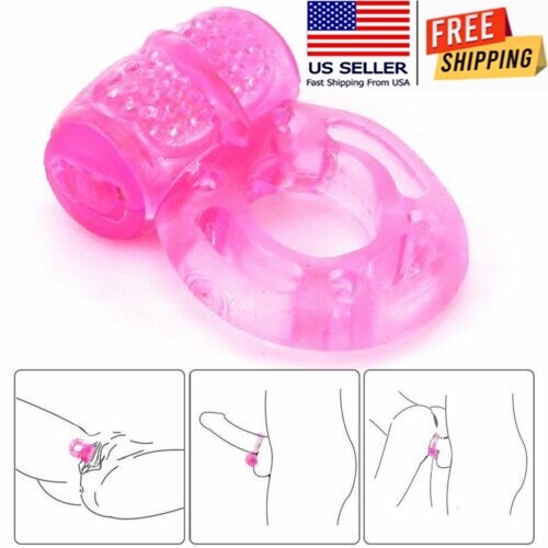 Male Vibrating Cock Ring Waterproof Penis Vibrator Couple Sex-Toy Clit Orgasm