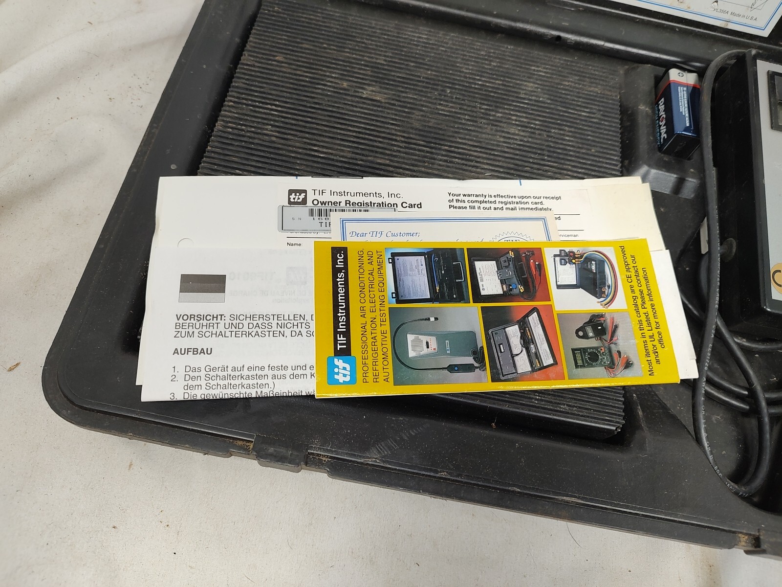 9010 Slimline Electronic Refrigerant Charging Scale - Tif Instruments