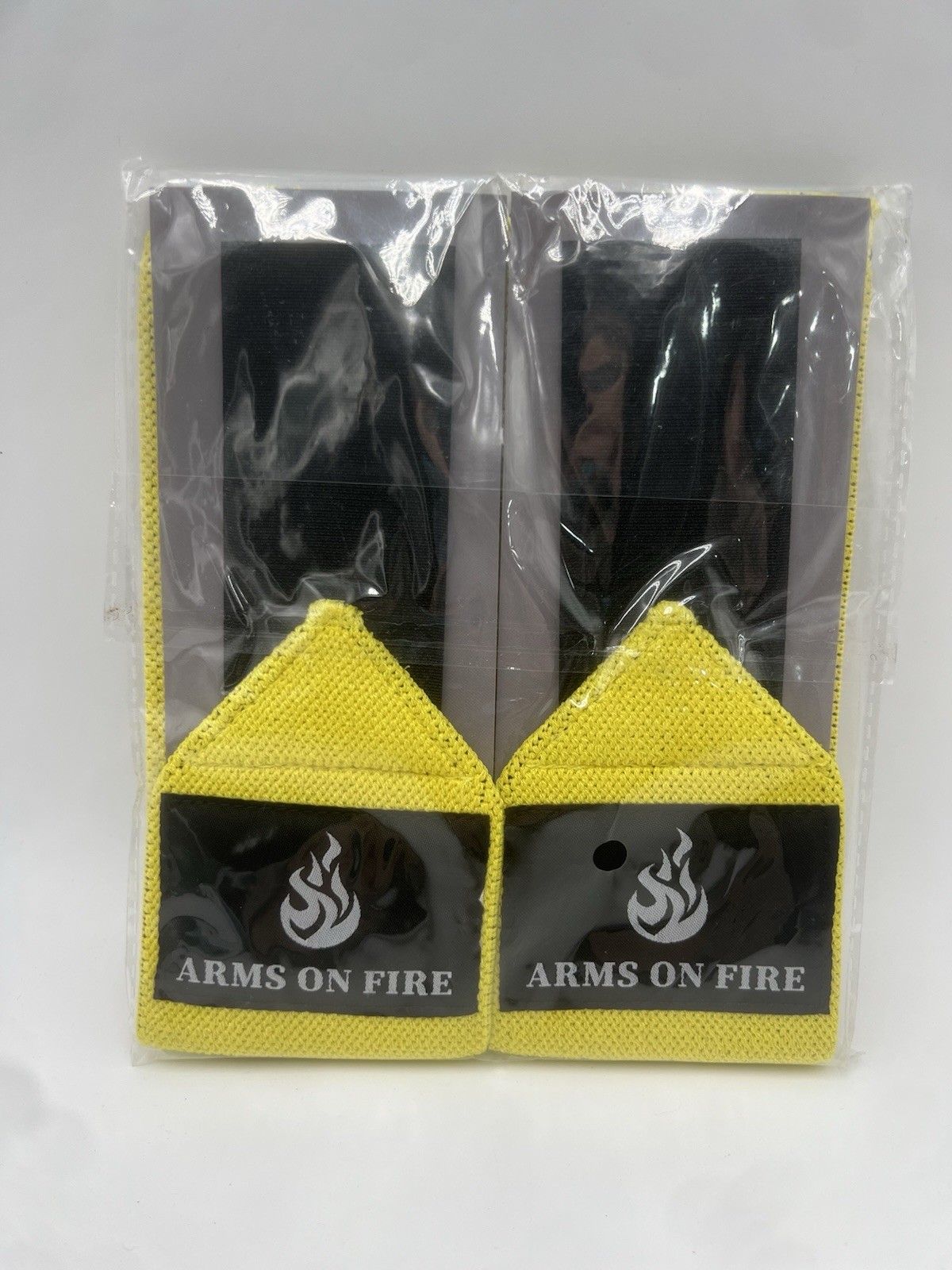 Teceum Lifting Wrist Straps For Weightlifting - Yellow - “Arms On Fire” NEW