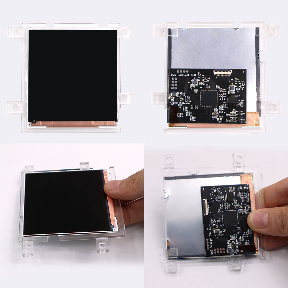 Black Lens Gameboy DMG IPS Backlight LCD Screen Retro Pixel Kits+Pre-cut Shell