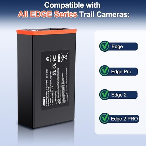 2-Pack 5000mAh Replacement Battery Pack for Moultrie Edge | Compatible 2Pack