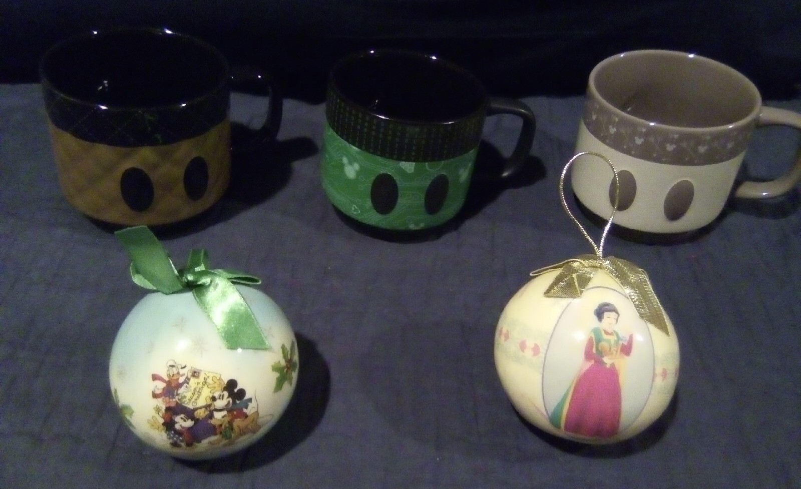 Mickey Mouse Memories Stackable Coffee Cups Plus Disney Ornaments