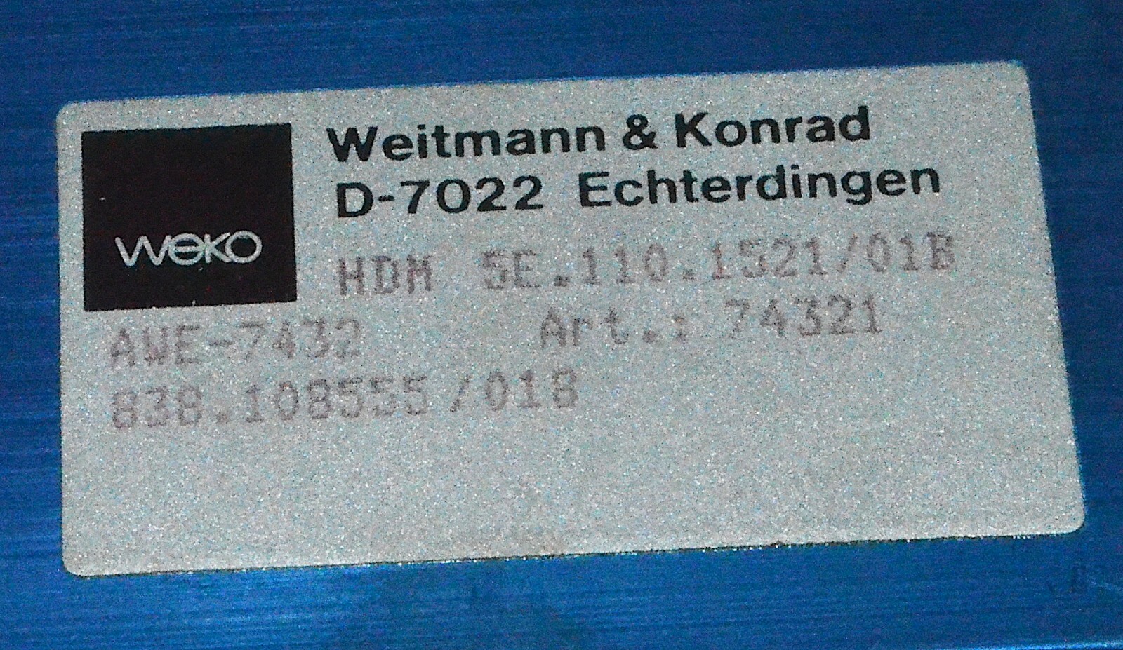 Weko Heidelberg Control Unit 5E.110.1521.01B *Used*